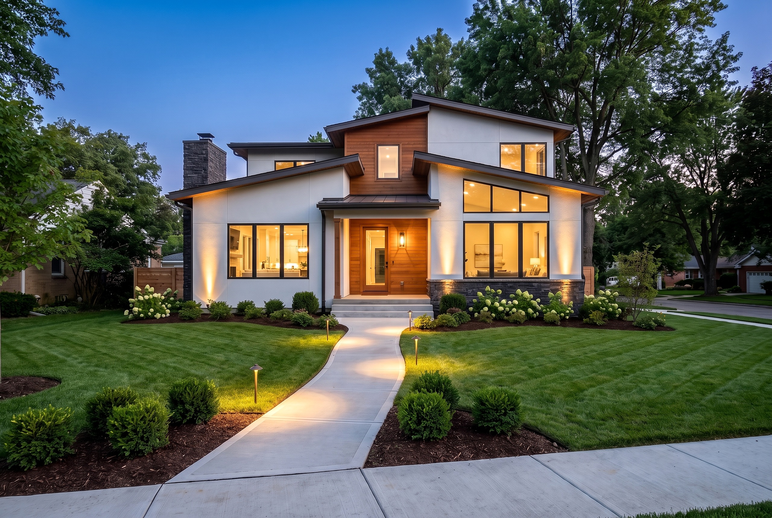 Contemporary front yard, Essential